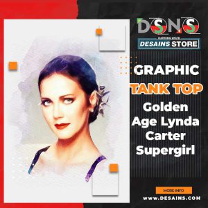 Golden Age Lynda Carter Supergirl Graphic Tank Top