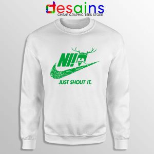 Knights Who Say Ni White Sweatshirt Nike Just Shout It