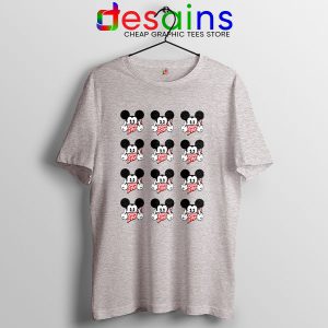 Mickey Mouse Flipping You Off Sport Grey T Shirt Disney Funny