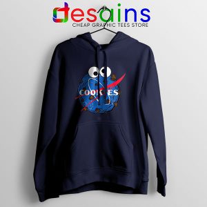 NASA Space Cookies Navy Hoodie Funny Old Logo