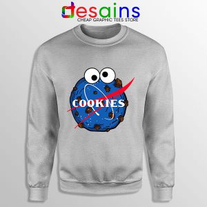 NASA Space Cookies Sport Grey Sweatshirt Funny Old Logo