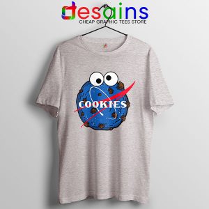 NASA Space Cookies Sport Grey T Shirt Funny Old Logo