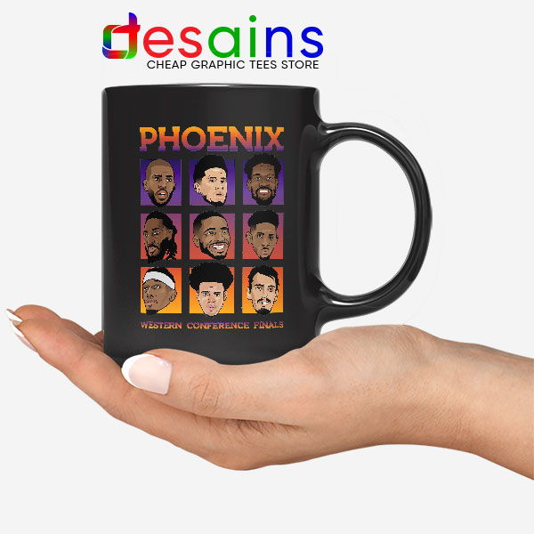 Phoenix Suns Roster 2021 Black Mug WCF NBA Merch
