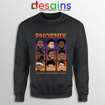 Phoenix Suns Roster 2021 Black Sweatshirt WCF NBA Merch