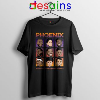Phoenix Suns Roster 2021 Black T Shirt WCF NBA Merch