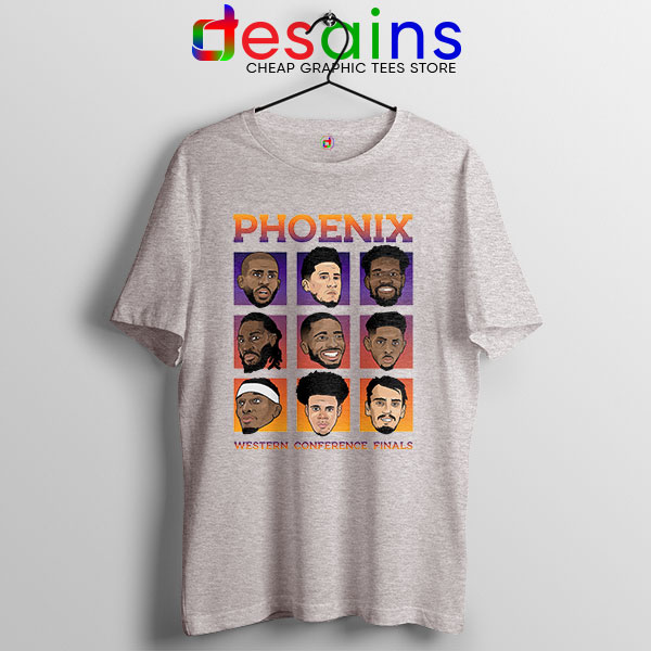 Phoenix Suns Roster 2021 Sport Grey T Shirt WCF NBA Merch