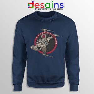 Star Wars B Wing Fighter Navy Sweatshirt Rebel Alliance