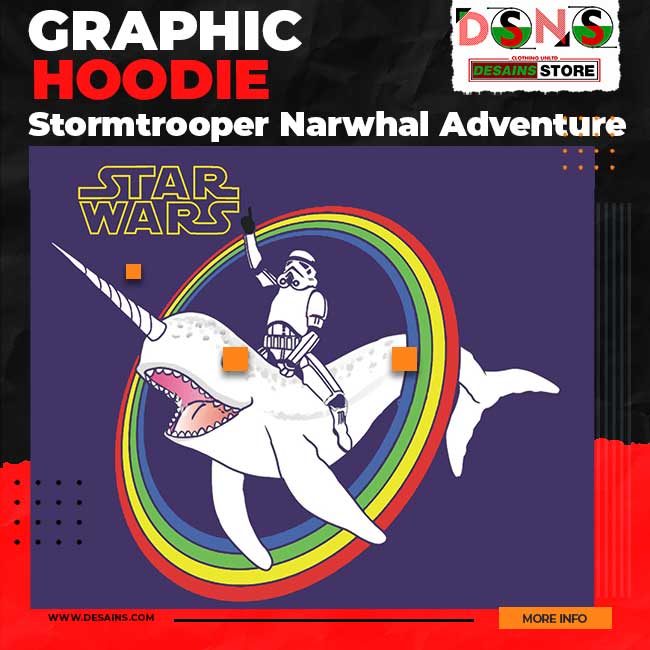 Star Wars Stormtrooper Narwhal Adventure Graphic Hoodie