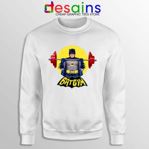 The Batman Gym Plan White Sweatshirt DC Comic Workout