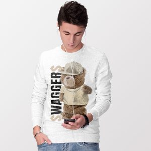 Air Jordan 4 Bear Swaggers White Sweatshirt Sneakers Clothes