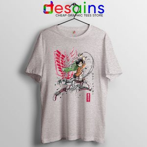 Attack on Titan Eren Soldier Sport Grey T Shirt Anime Manga