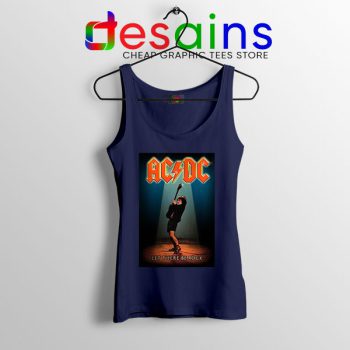 Best AC DC Hits Greatest Navy Tank Top Let There Be Rocks