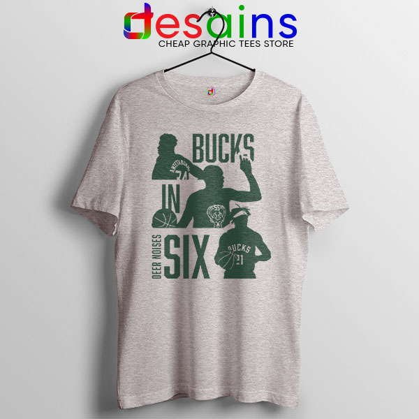 Best Bucks In Six NBA SPort Grey T Shirt Milwaukee Bucks