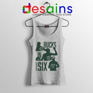 Best Bucks In Six NBA SPort Grey Tank Top Milwaukee Bucks