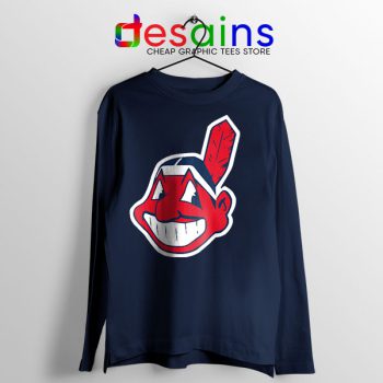 Best Chief Wahoo Logo Long Sleeve Tee Cleveland Indians