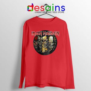Best Iron Maiden Album Covers Red Long Sleeve Tee Heavy Metal