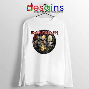 Best Iron Maiden Album Covers White Long Sleeve Tee Heavy Metal