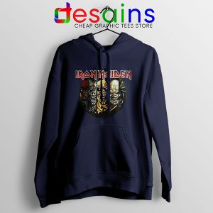 Best Iron Maiden Cover Art Navy Hoodie Studio Albums