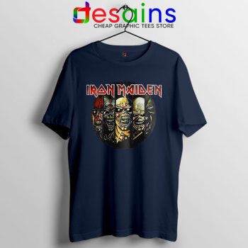Best Iron Maiden Cover Art Navy T Shirt Discography Albums