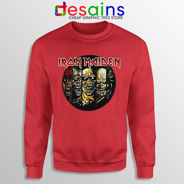 Best Iron Maiden Cover Art Red Sweatshirt Discography Albums