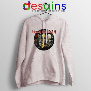 Best Iron Maiden Cover Art Sport Grey Hoodie Studio Albums