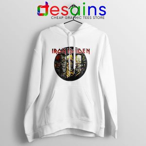 Best Iron Maiden Cover Art White Hoodie Studio Albums