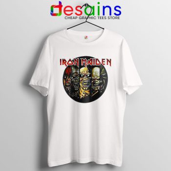 Best Iron Maiden Cover Art White T Shirt Discography Albums