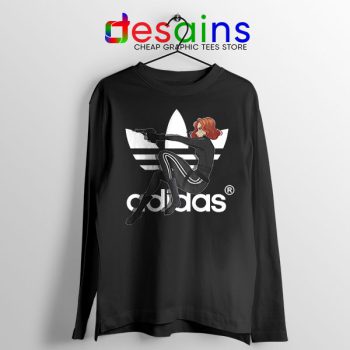 Best Natasha Romanoff Adidas Long Sleeve Tee Black Widow