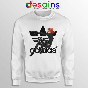 Best Natasha Romanoff Adidas White Sweatshirt Black Widow