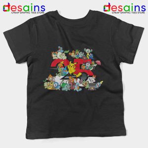 Best Pokémon Universe Black Kids Tee 25th Anniversary