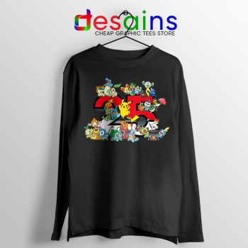 Best Pokémon Universe Black Long Sleeve Tee 25th Anniversary