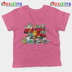 Best Pokémon Universe Pink Kids Tee 25th Anniversary