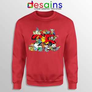 Best Pokémon Universe Red Sweatshirt 25th Anniversary