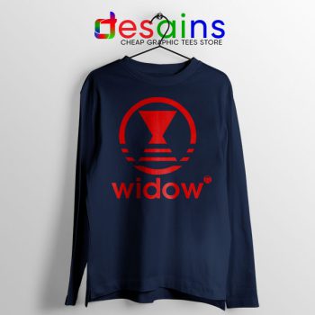 Black Widow Marvel Adidas Navy Long Sleeve Tee Cheap Apparel