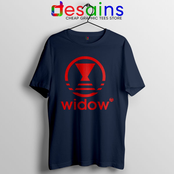 Black Widow Marvel Adidas Navy T Shirt Movie Apparel
