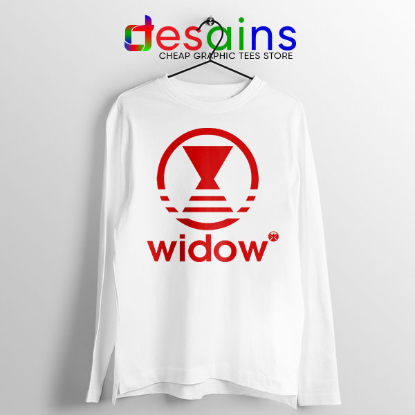 Black Widow Marvel Adidas White Long Sleeve Tee Cheap Apparel
