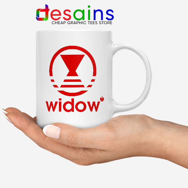 Black Widow Marvel Adidas White Mug Cheap Merchandise