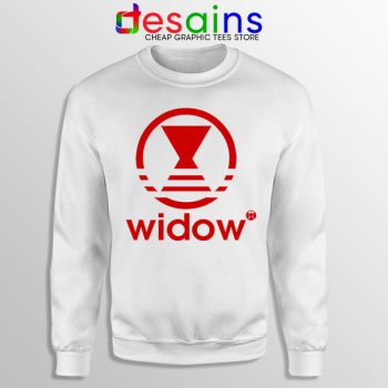 Black Widow Marvel Adidas White Sweatshirt Movie