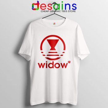 Black Widow Marvel Adidas White T Shirt Movie Apparel