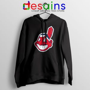 Buy Chief Wahoo Logo Black Hoodie Cleveland Indians MLB