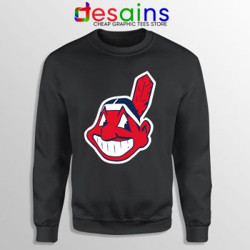 Buy Chief Wahoo Logo Black Sweatshirt Cleveland Indians MLB