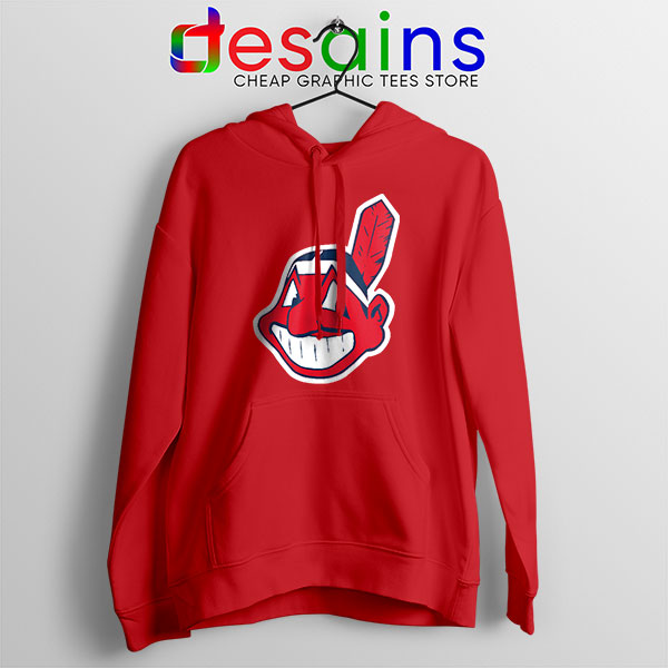 Buy Chief Wahoo Logo Red Hoodie Cleveland Indians MLB
