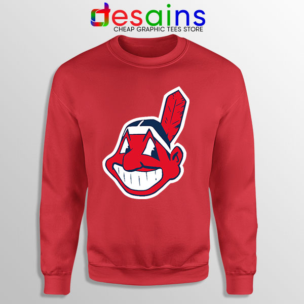 Buy Chief Wahoo Logo Red Sweatshirt Cleveland Indians MLB