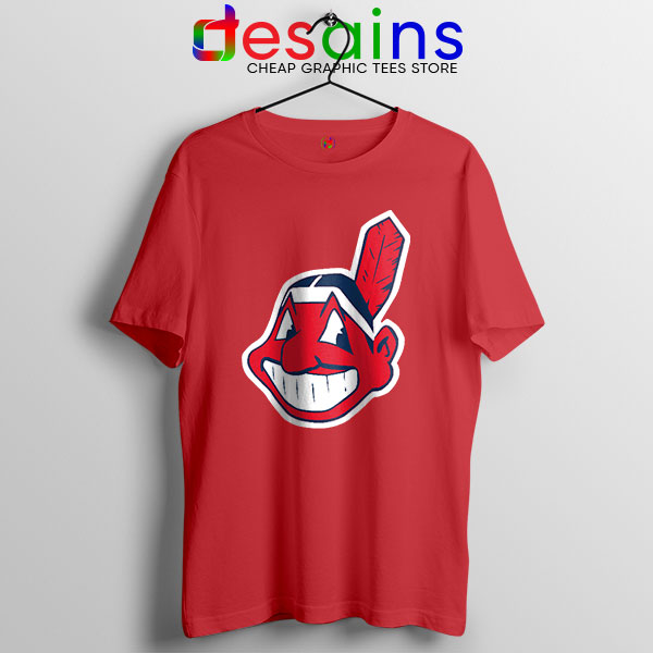 Buy Chief Wahoo Logo Red T Shirt Cleveland Indians MLB