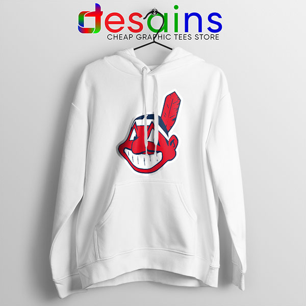 Buy Chief Wahoo Logo White Hoodie Cleveland Indians MLB