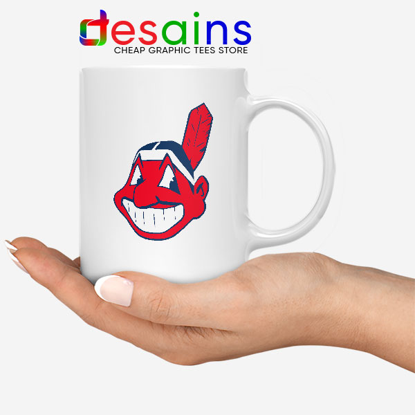 Buy Chief Wahoo Logo White Mug Cleveland Indians MLB