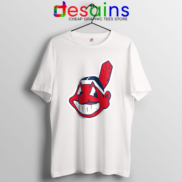 Buy Chief Wahoo Logo White T Shirt Cleveland Indians MLB