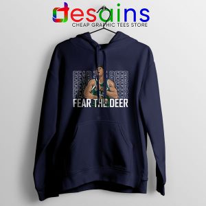 Buy Fear The Deer Giannis Navy Hoodie Bucks Final