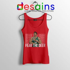 Buy Fear The Deer Giannis Red Tank Top Bucks Final