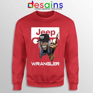 Buy Jeep Maiden Skull Red Sweatshirt Wrangler Heavy Metal